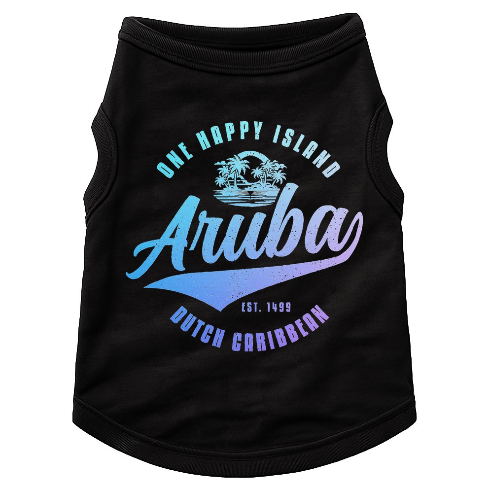 Aruba Happy Island Craibbean Souvenir Pride Vintage Doggie Tank