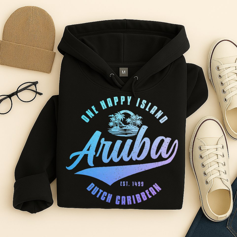 Aruba Happy Island Craibbean Souvenir Pride Vintage Hoodie