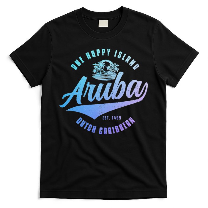 Aruba Happy Island Craibbean Souvenir Pride Vintage T-Shirt