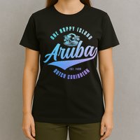 Aruba Happy Island Craibbean Souvenir Pride Vintage T-Shirt