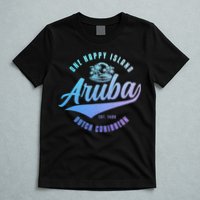 Aruba Happy Island Craibbean Souvenir Pride Vintage T-Shirt