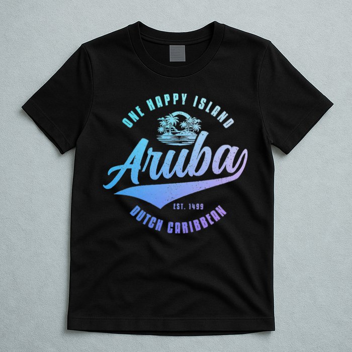 Aruba Happy Island Craibbean Souvenir Pride Vintage T-Shirt