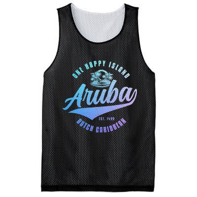 Aruba Happy Island Craibbean Souvenir Pride Vintage Mesh Reversible Basketball Jersey Tank