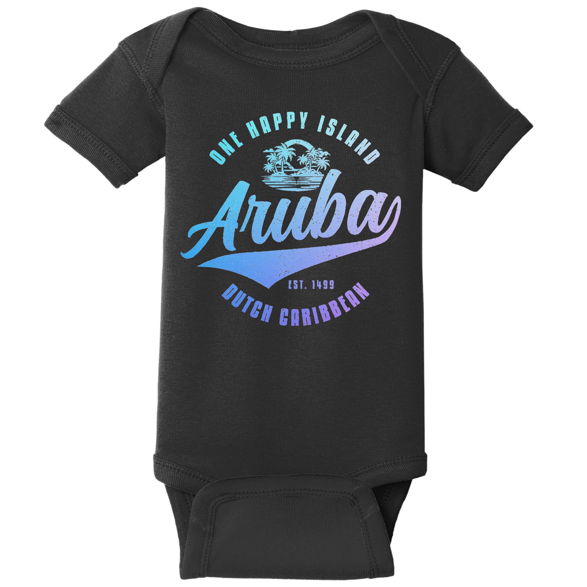 Aruba Happy Island Craibbean Souvenir Pride Vintage Baby Bodysuit