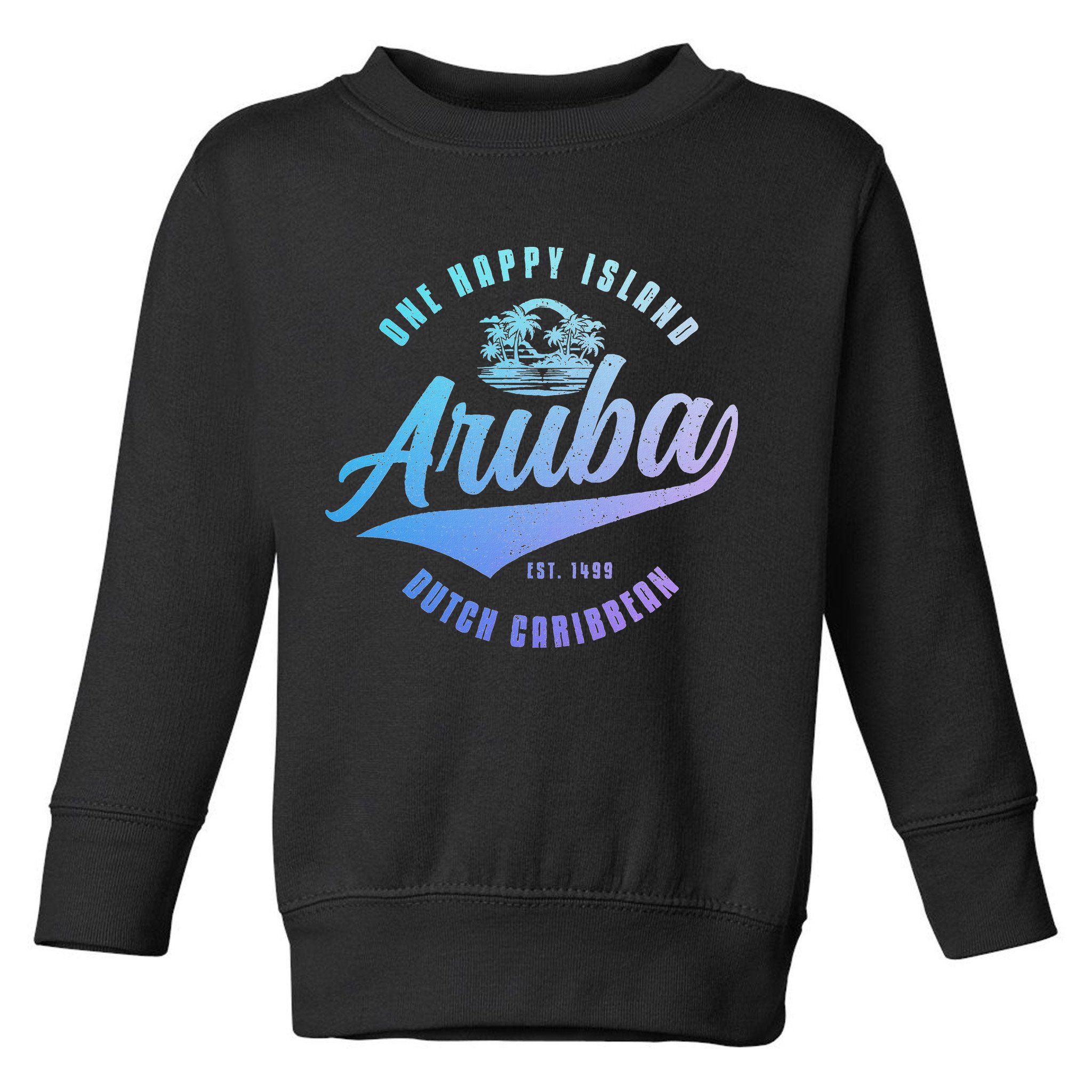 Aruba Happy Island Craibbean Souvenir Pride Vintage Toddler Sweatshirt