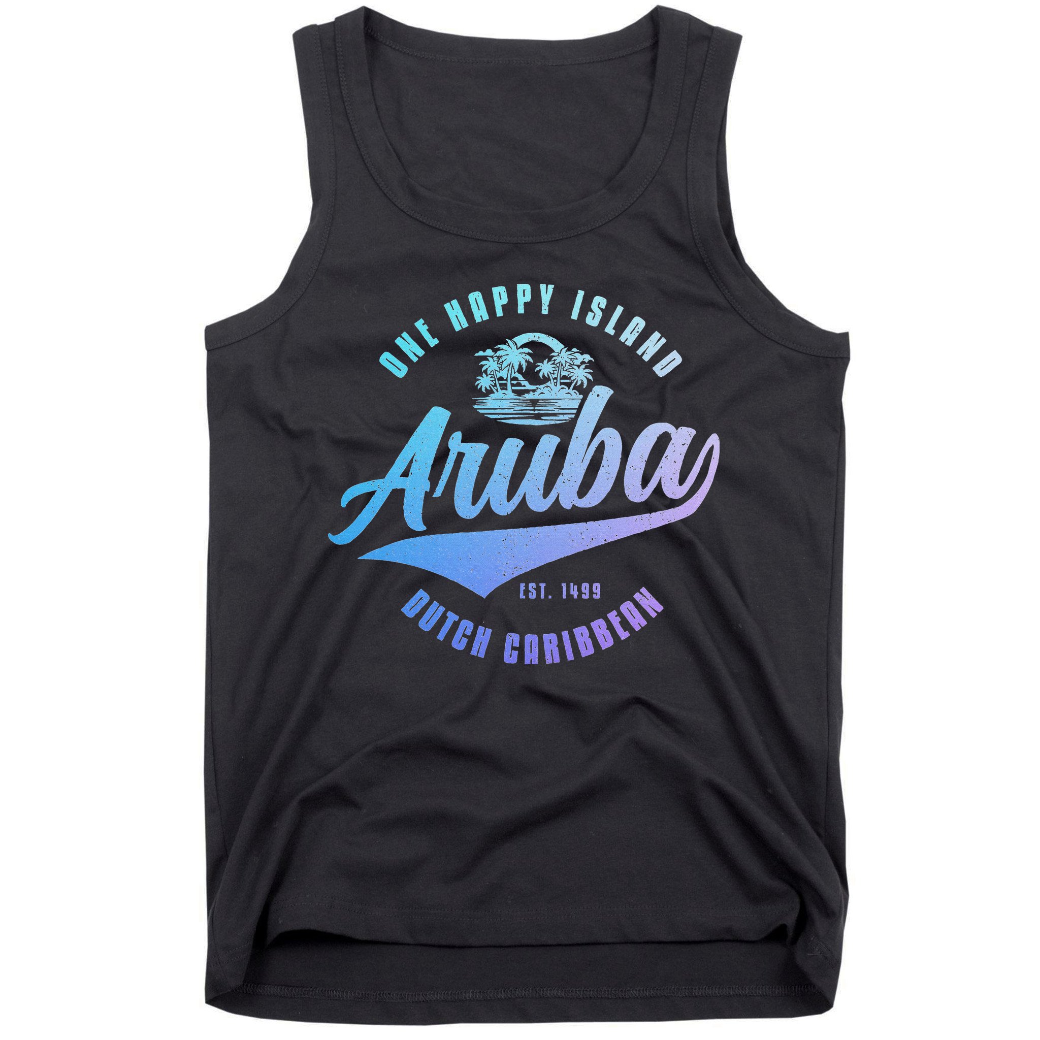 Aruba Happy Island Craibbean Souvenir Pride Vintage Tank Top