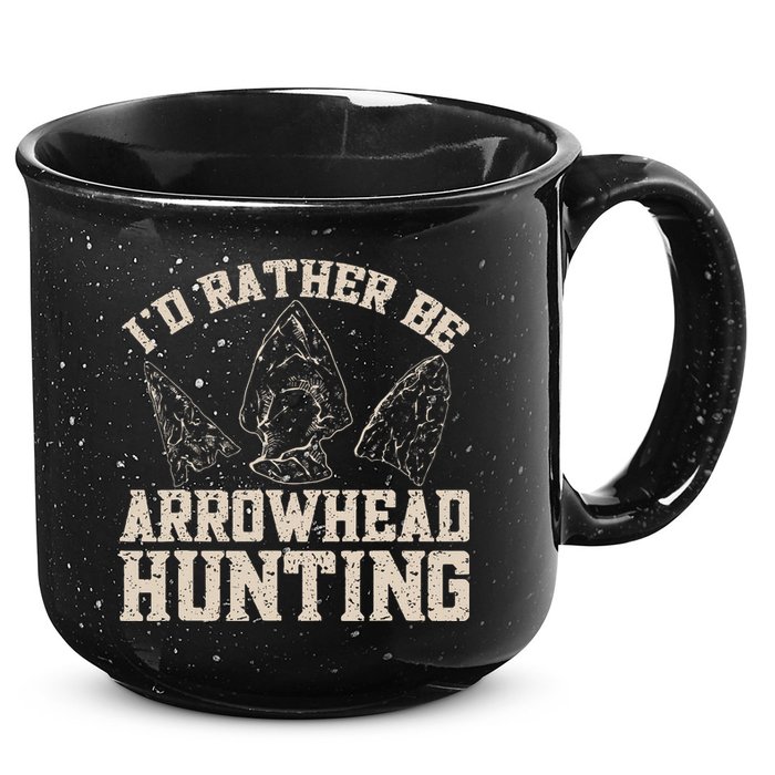 Arrowhead Hunter ID Rather Be Arrowhead Hunting 15oz Campfire Ceramic Mug