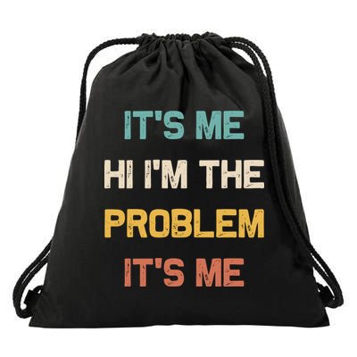 Anti Hero Its Me Hi Im The Problem Its Me Retro Vintage Drawstring Bag