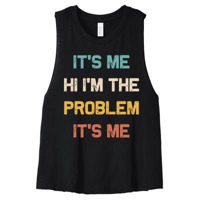 Anti Hero Its Me Hi Im The Problem Its Me Retro Vintage Women's Racerback Cropped Tank