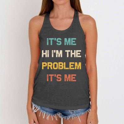 Anti Hero Its Me Hi Im The Problem Its Me Retro Vintage Women's Knotted Racerback Tank