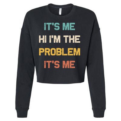 Anti Hero Its Me Hi Im The Problem Its Me Retro Vintage Cropped Pullover Crew