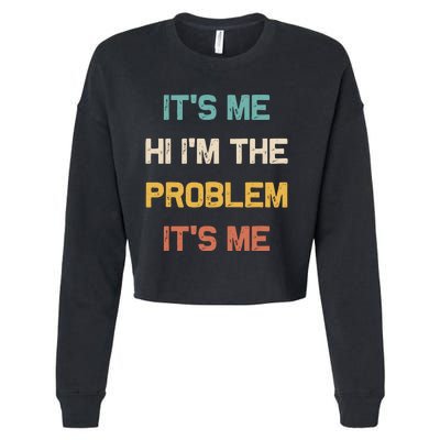 Anti Hero Its Me Hi Im The Problem Its Me Retro Vintage Cropped Pullover Crew