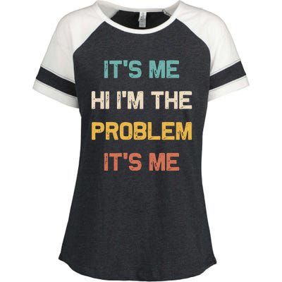 Anti Hero Its Me Hi Im The Problem Its Me Retro Vintage Enza Ladies Jersey Colorblock Tee