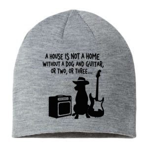 A House Is Not A Home Without A Dog And Guitar Or Two Greate Sustainable Beanie