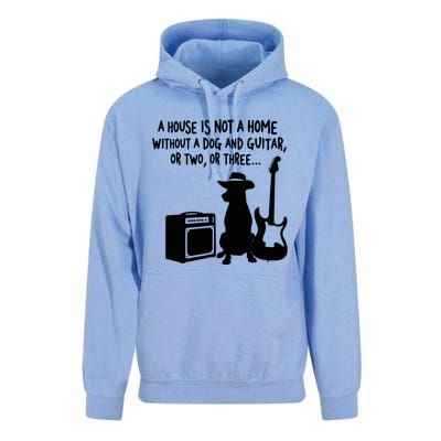 A House Is Not A Home Without A Dog And Guitar Or Two Greate Unisex Surf Hoodie