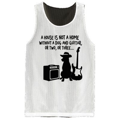 A House Is Not A Home Without A Dog And Guitar Or Two Greate Mesh Reversible Basketball Jersey Tank