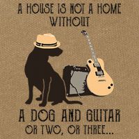 A House Is Not A Home Without A Dog And Guitar Or Two Cotton Canvas Backpack