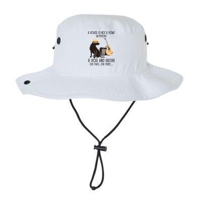 A House Is Not A Home Without A Dog And Guitar Or Two Bucket Hat