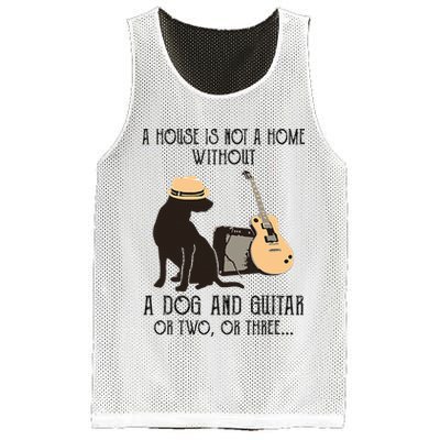 A House Is Not A Home Without A Dog And Guitar Or Two Mesh Reversible Basketball Jersey Tank