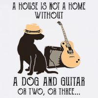 A House Is Not A Home Without A Dog And Guitar Or Two Short Acrylic Beanie