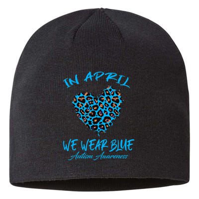 Autism Heart In April We Wear Blue Autism Awareness Month Sustainable Beanie