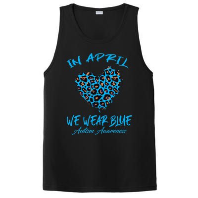 Autism Heart In April We Wear Blue Autism Awareness Month PosiCharge Competitor Tank