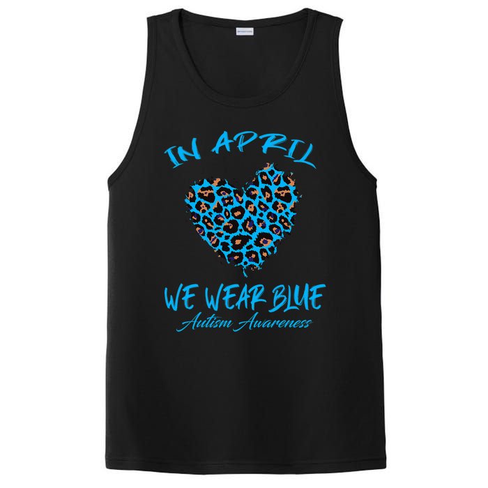 Autism Heart In April We Wear Blue Autism Awareness Month PosiCharge Competitor Tank