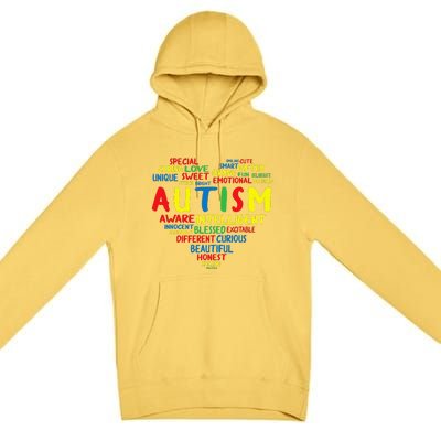 Autism Heart Intelligent Emotional Honest Awareness Premium Pullover Hoodie