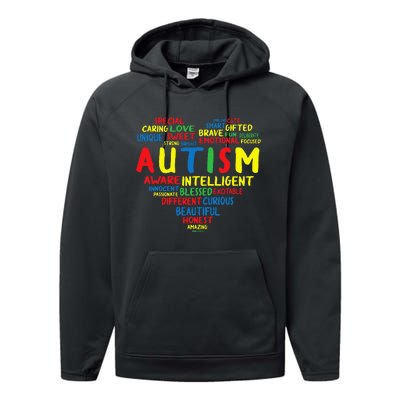 Autism Heart Intelligent Emotional Honest Awareness Performance Fleece Hoodie