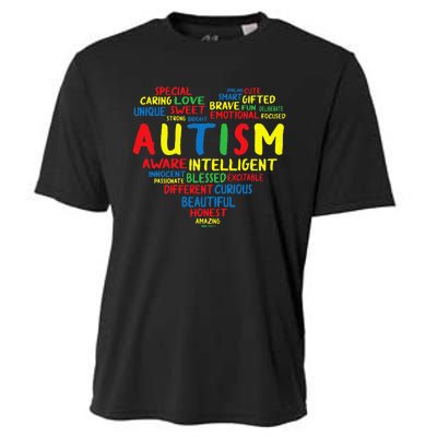 Autism Heart Intelligent Emotional Honest Awareness Cooling Performance Crew T-Shirt