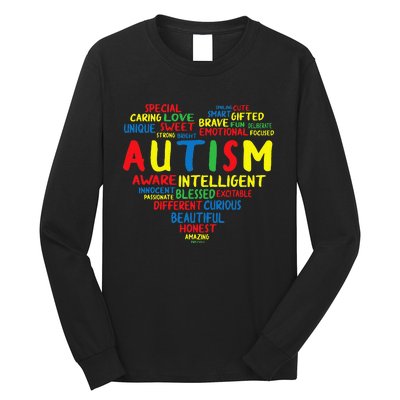 Autism Heart Intelligent Emotional Honest Awareness Long Sleeve Shirt