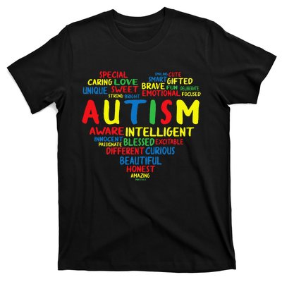 Autism Heart Intelligent Emotional Honest Awareness T-Shirt