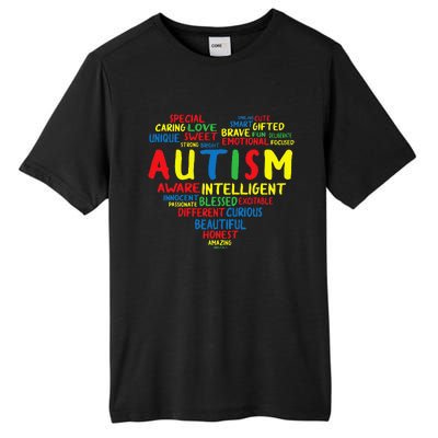 Autism Heart Intelligent Emotional Honest Awareness Tall Fusion ChromaSoft Performance T-Shirt