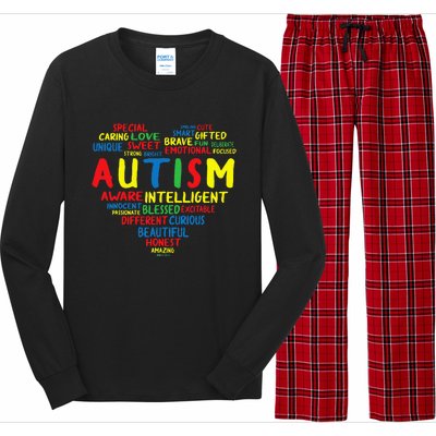 Autism Heart Intelligent Emotional Honest Awareness Long Sleeve Pajama Set