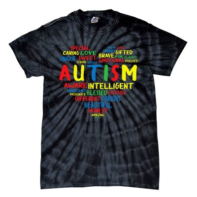 Autism Heart Intelligent Emotional Honest Awareness Tie-Dye T-Shirt