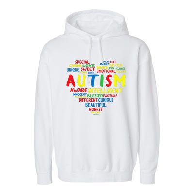 Autism Heart Intelligent Emotional Honest Awareness Garment-Dyed Fleece Hoodie