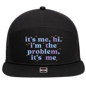 Anti Hero It's Me Hi I'm The Problem It's Me Taylor Lover Midnights 7 Panel Mesh Trucker Snapback Hat