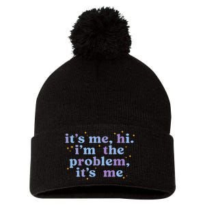 Anti Hero It's Me Hi I'm The Problem It's Me Taylor Lover Midnights Pom Pom 12in Knit Beanie