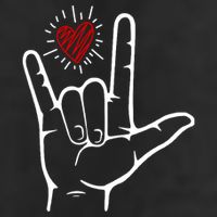 Asl Heart I Love You Hand Sign Language Valentines Day Adult Drive Performance Visor