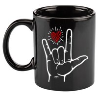 Asl Heart I Love You Hand Sign Language Valentines Day 11oz C Handle Ceramic Mug