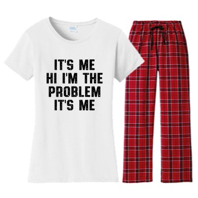 Anti Hero Its Me Hi Im The Problem Its Me Women's Flannel Pajama Set