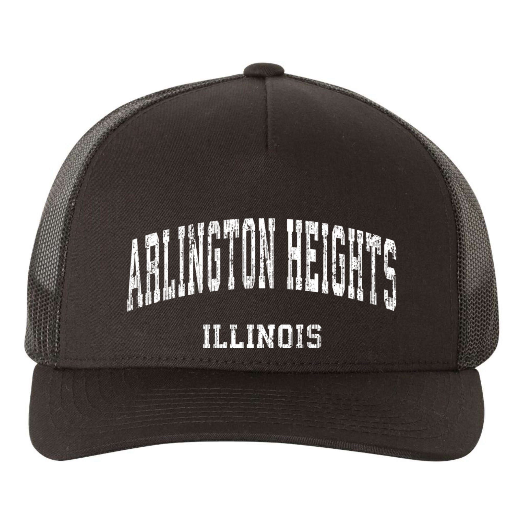 Arlington Heights Illinois Il Vintage Varsity Sports Yupoong Adult 5-Panel Trucker Hat
