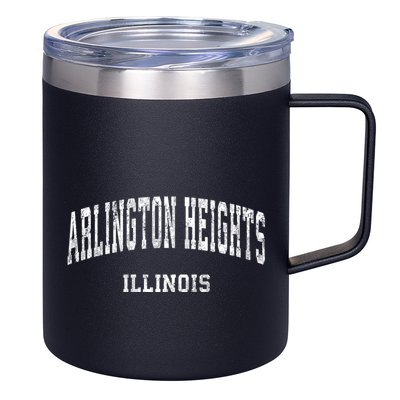 Arlington Heights Illinois Il Vintage Varsity Sports 12oz Stainless Steel Coffee Mug
