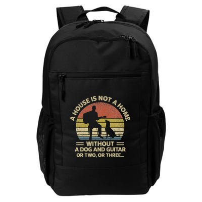 A House Is Not A Home Without A Dog And Guitar Or Two Retro Daily Commute Backpack