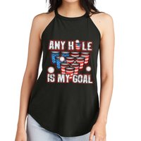 Any Hole Is My Goal 4th of July Funny Beer Pong Game Women's Perfect Tri Rocker Tank
