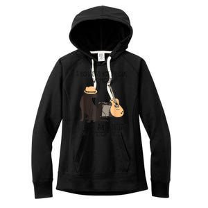 A House Is Not A Home Without A Dog And Guitar Women's Fleece Hoodie