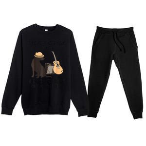 A House Is Not A Home Without A Dog And Guitar Premium Crewneck Sweatsuit Set