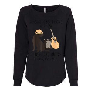 A House Is Not A Home Without A Dog And Guitar Womens California Wash Sweatshirt