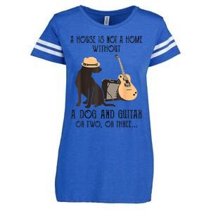 A House Is Not A Home Without A Dog And Guitar Enza Ladies Jersey Football T-Shirt