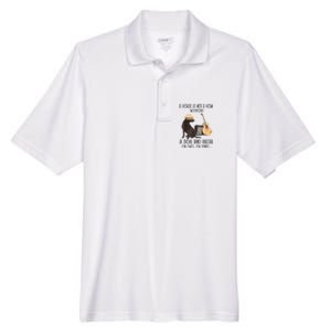 A House Is Not A Home Without A Dog And Guitar Men's Origin Performance Pique Polo